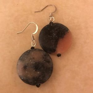 Pink and Black Earrings